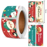 Rollo de pegatinas navideñas de 120 piezas 3