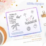 Set de diario con llavero y pegatinas 2
