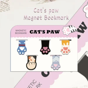 Marcapáginas magnético con pata de gato 1