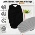 Cepillo de limpieza corporal de silicona suave para exfoliación, práctico, fácil de limpiar, cepillo de baño de silicona, 1 ud. 2