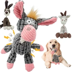 Kenjac - Juguete de peluche para perros con chirriadores, juguetes para masticar agresivos para perros pequeños, medianos y grandes, productos para mascotas 1