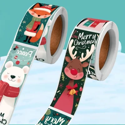 Rollo de pegatinas navideñas de 120 piezas 1