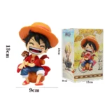 Una pieza de mano Luffy Solon sentado versión Q juego de moda dibujos animados Anime adorno de coche de escritorio regalos periféricos 2