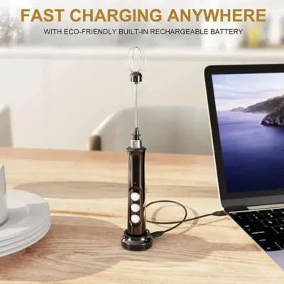 Espumador de leche eléctrico recargable 2
