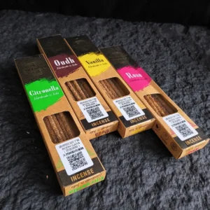 1 caja (10 palos) palitos de incienso indio Natural hecho a mano difuminado citrella frotar fragancia a mano incienso Bodh Gaya 1