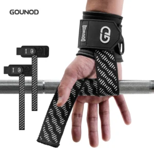 Straps de levantamiento de pesas con muñequera 1