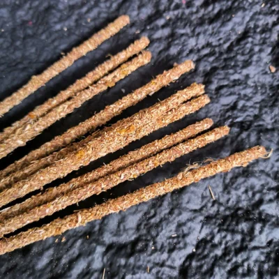 1 caja (10 palos) palitos de incienso indio Natural hecho a mano difuminado citrella frotar fragancia a mano incienso Bodh Gaya 3