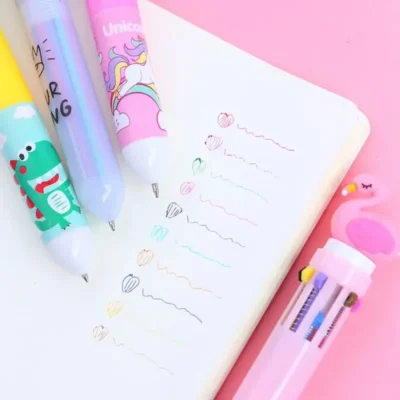 Bolígrafos de colores de dibujos animados (10 unidades) 4