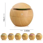 Humidificador Aromático de Madera LED 3