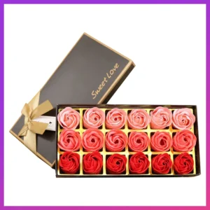 Caja de jabones con forma de rosa 5