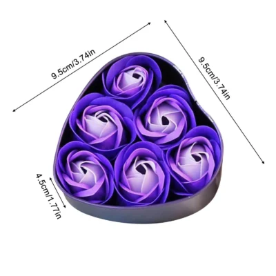 Caja de jabones con forma de rosa 3