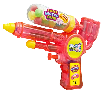Pistola de agua con caramelos. Juguete dulce niños | vadeoutlet