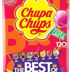 Chupa Chups original bolsa 120 caramelos con palo. Sin gluten | vadeoutlet