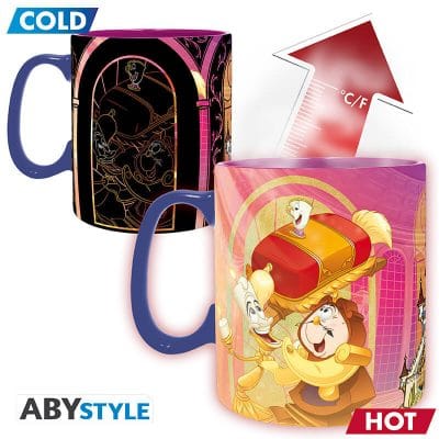 Taza Térmica La Bella y la Bestia Disney 460ml Cambia Color ABYstyle