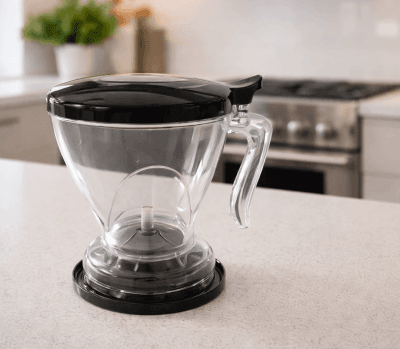 Tetera con filtro 600ml infusor manual café y té cold brew transparente | vadeoutlet