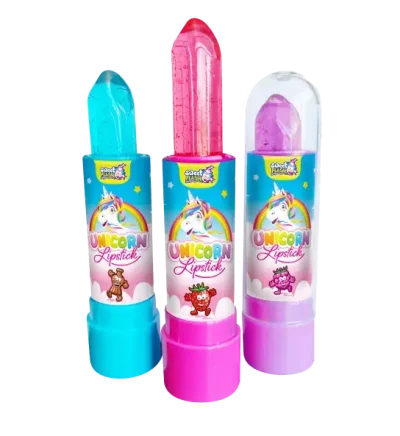 Unicorn Lipstick caramelo pintalabios sabores fresa frambuesa cola golosina infantil