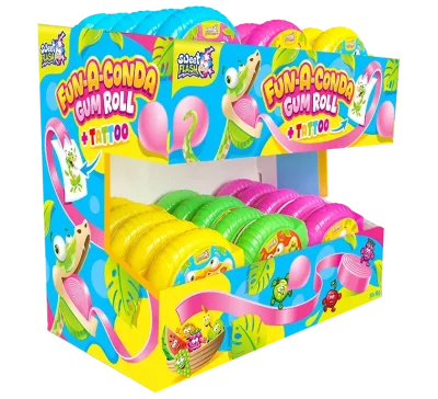 Rollos de chicle con tatuajes para niños