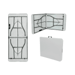 Mesa plegable tipo maleta 180 cm portátil para 8 personas