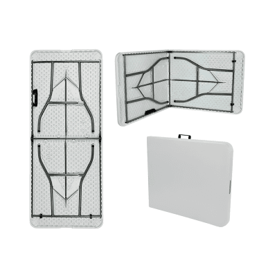 Mesa plegable tipo maleta 180 cm portátil para 8 personas