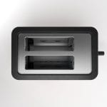 Tostadora 1000W de acero inoxidable con ranuras anchas