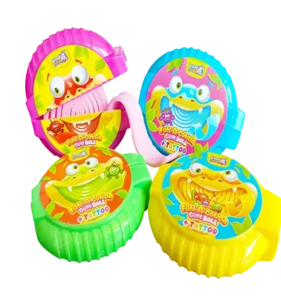Rollos de chicle con tatuajes para niños