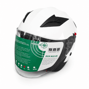 Home 12 Casco de Moto Homologado ECE R22.06 Blanco con Visera | Tallas M y L
