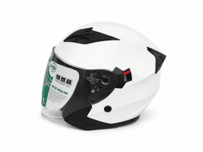 Casco de Moto Homologado Blanco con Visera
