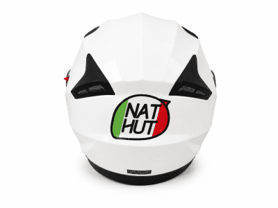 Casco de Moto Homologado Blanco con Visera