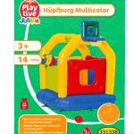 astillo Hinchable Infantil Multicolor con Canasta y Juego de Aros 160x180 cm