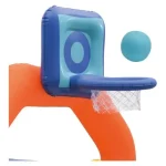 astillo Hinchable Infantil Multicolor con Canasta y Juego de Aros 160x180 cm